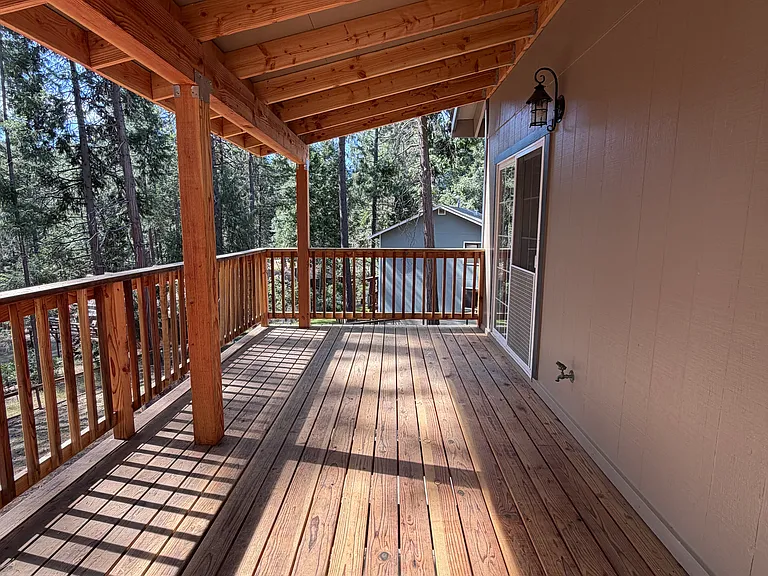 Covered deck off of living area