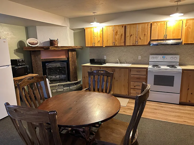 Dining and kitchen area