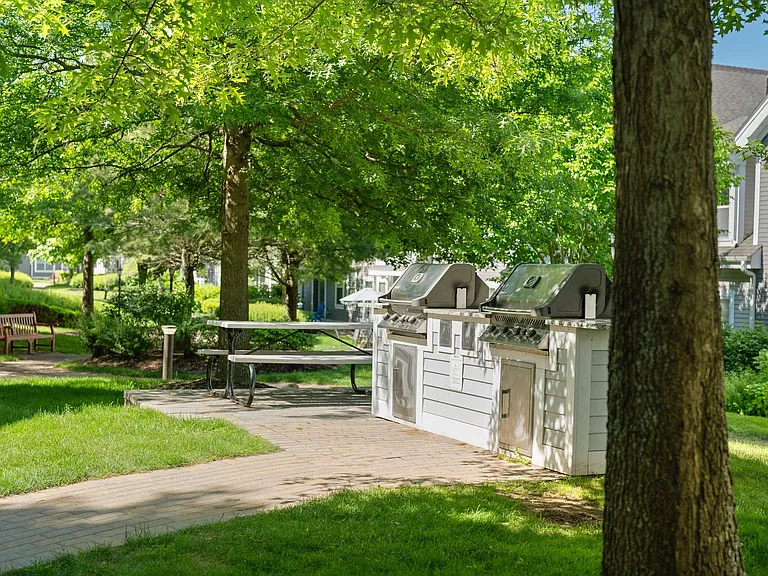 Grilling areas located in the courtyards