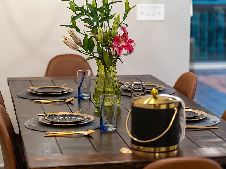 Whether you're sitting down for a family holiday meal or a casual vacation brunch, this space is ready to host your favorite memories