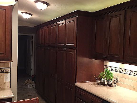 9 feet of pantry cabinets