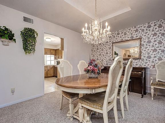 The Formal Dining Room looking into the Kitchen.