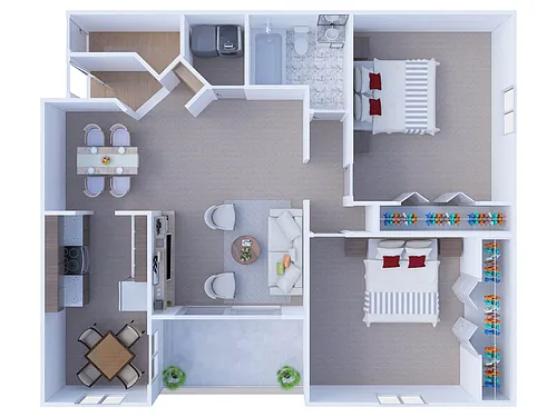 Floor plan 2 Bedroom Floor Plan B2