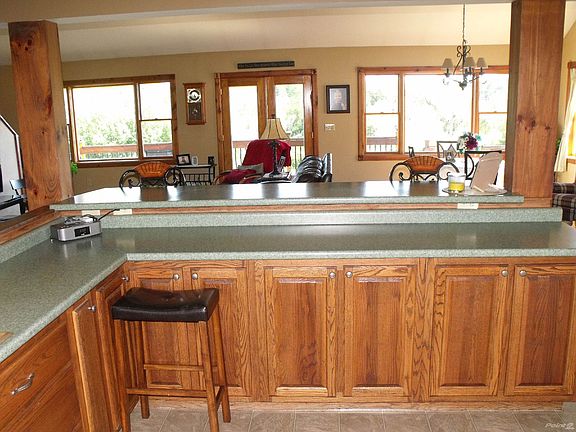 Kitchen with view to living room
