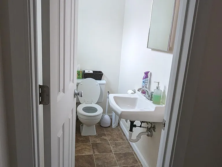 Half bathroom on first floor