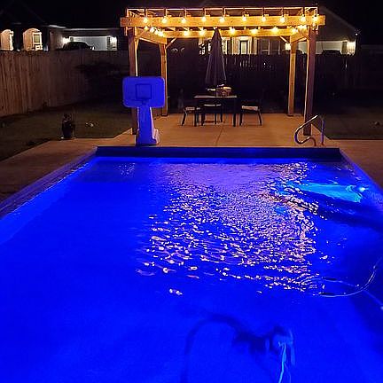Nighttime Pool View