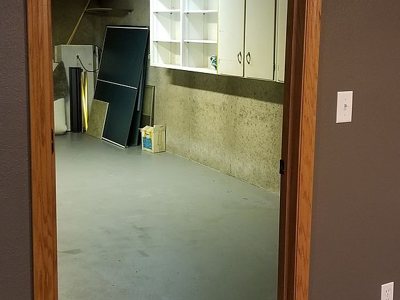 Storage room with shelves