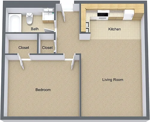 Floor plan One Bedroom