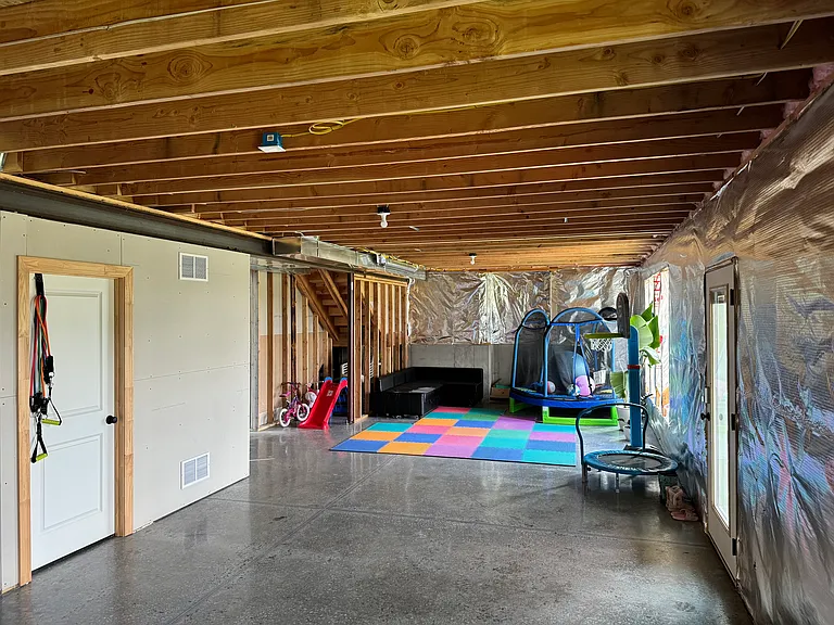 Enclosed HVAC in basement