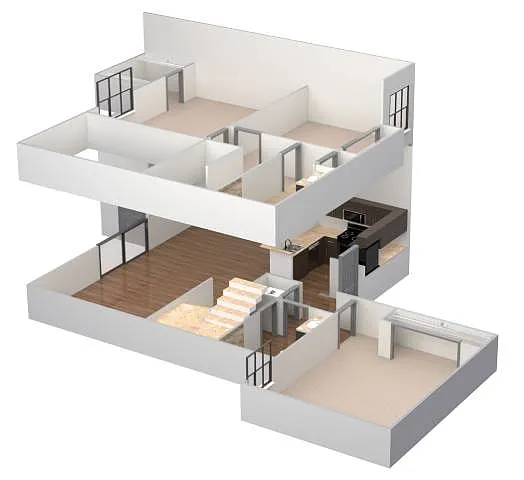 Floor plan C2-3 Bedrooms, 2 Bathroom