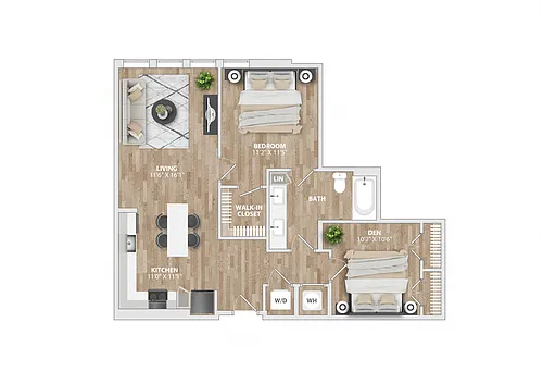 Floor plan A14D- Den