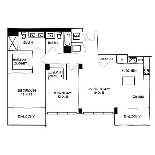 Floor plan The Gardens 2K
