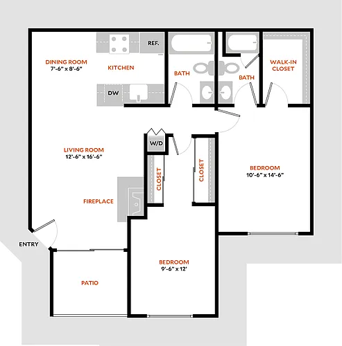 Floor plan Plan 2CR