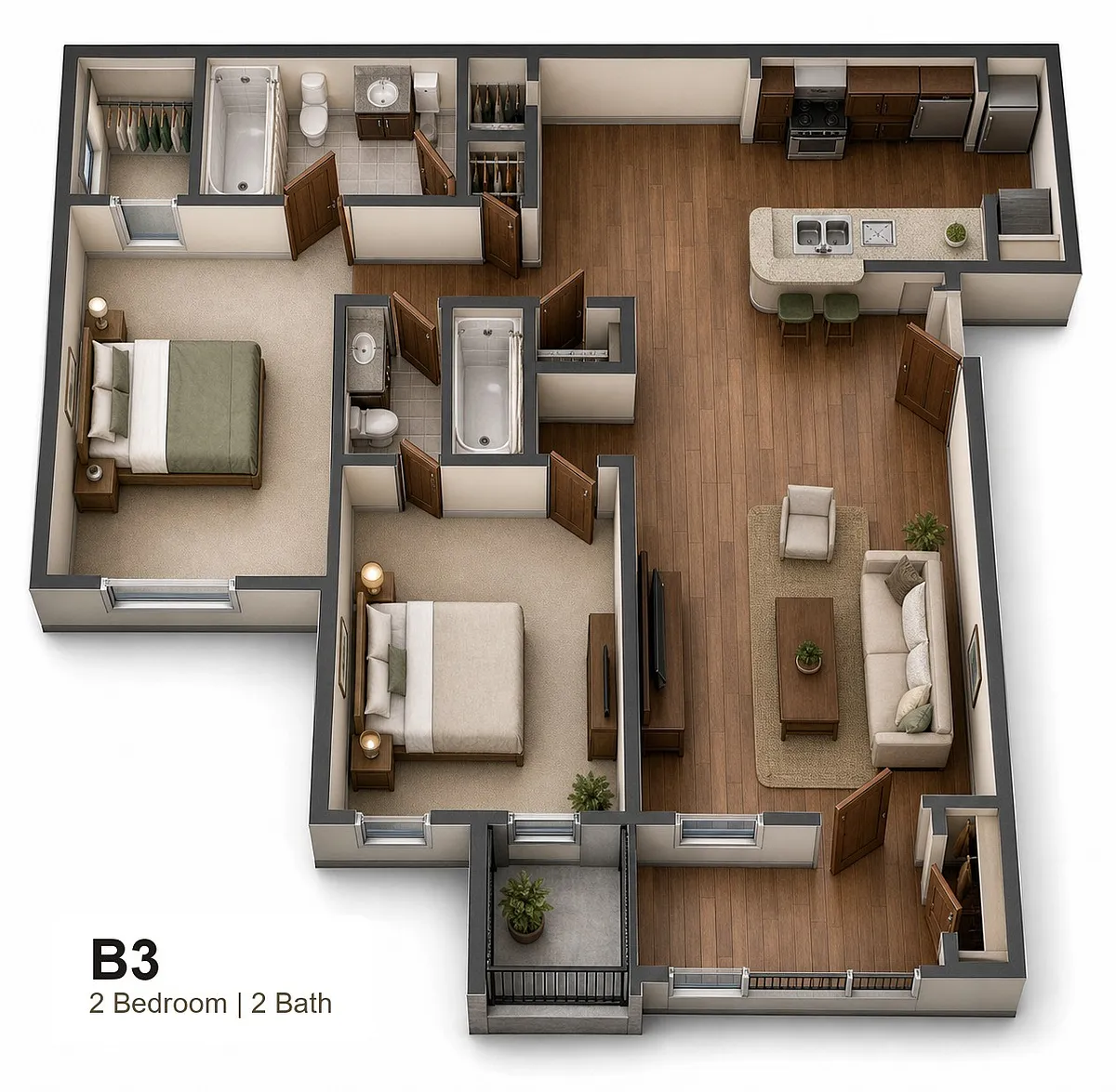 Floor plan B3