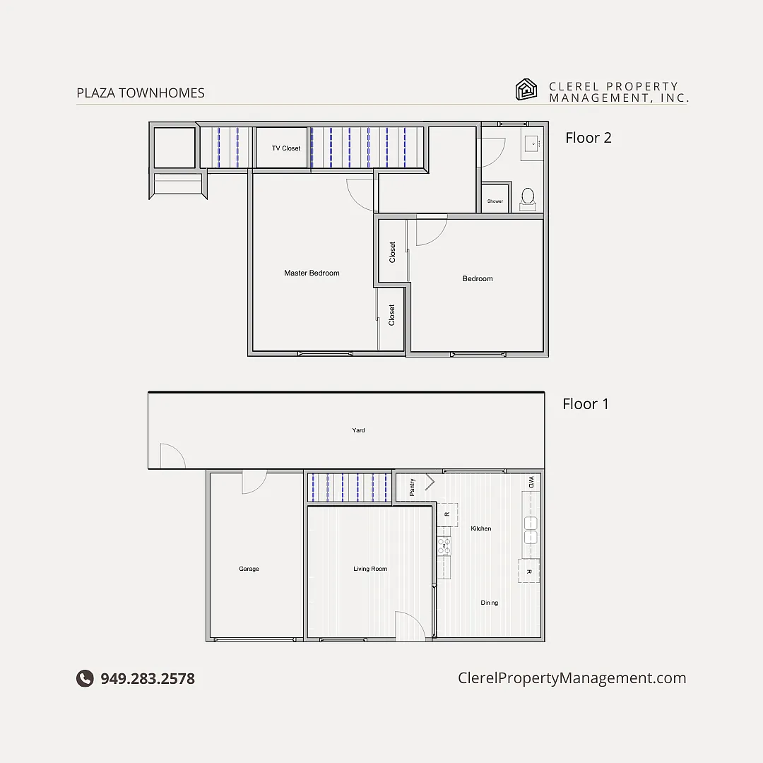 Floor plan 2-Bedroom Townhome