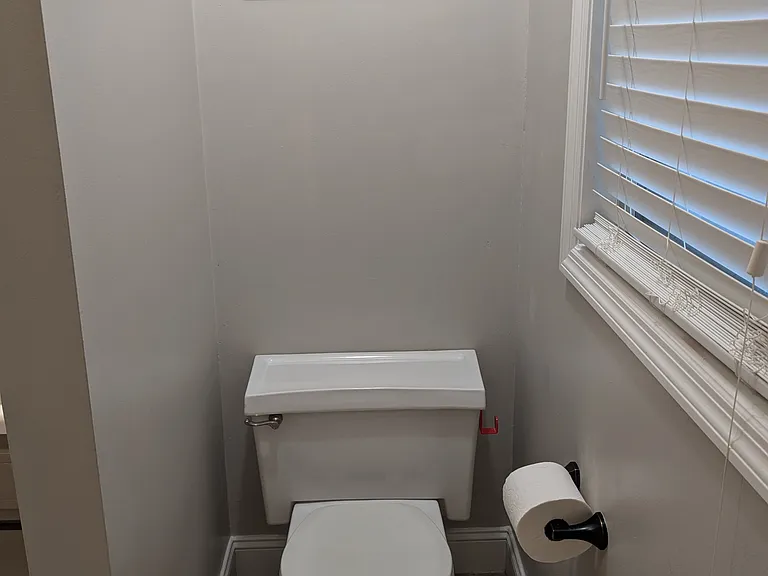 Hall bathroom toilet alcove
