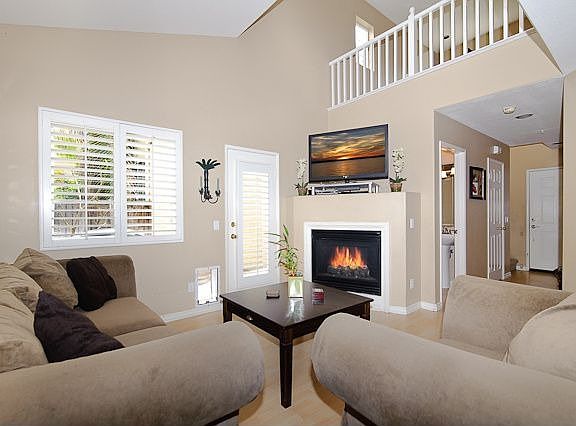 living room with fireplace