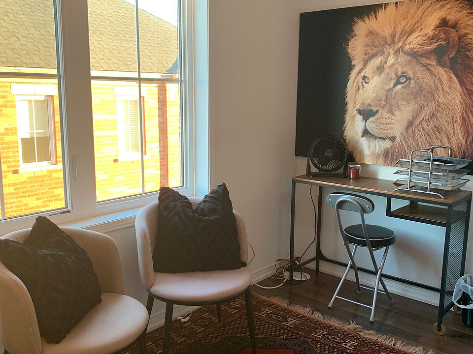 Main bedroom sitting area with computer desk & chair