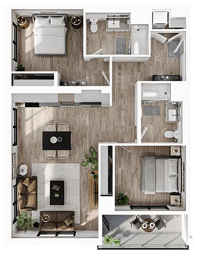 Floor plan Two Bedroom-B5