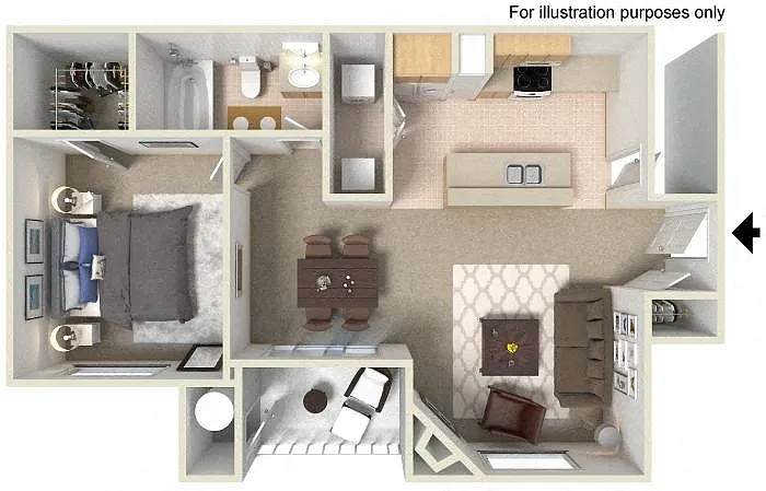 Floor plan B Francisco 809 SF