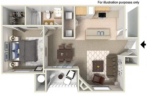 Floor plan B Francisco 809 SF