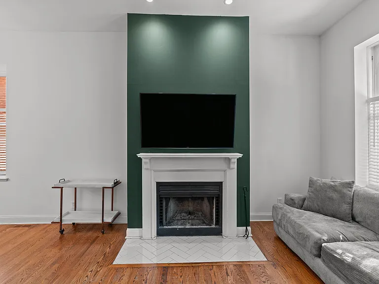 TV & Wood Burning Fireplace