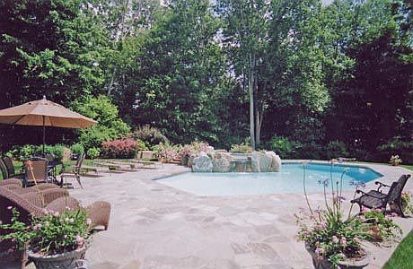 Wonderful pool with waterfall