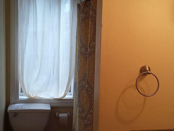 Looking in to the Bathroom.