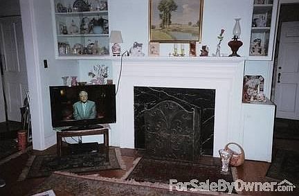 Living room fireplace