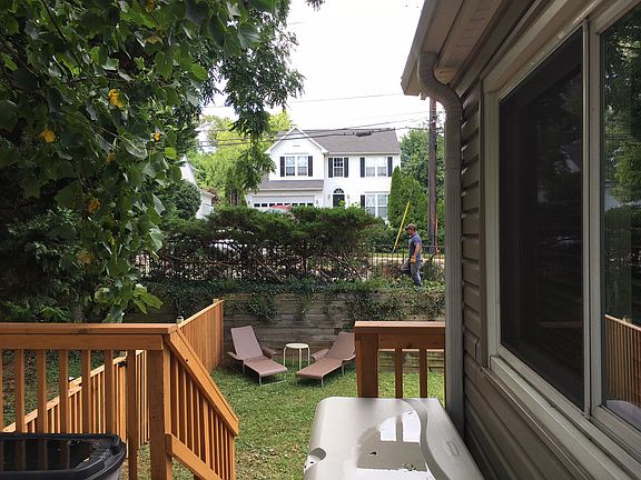 Side yard from huge deck