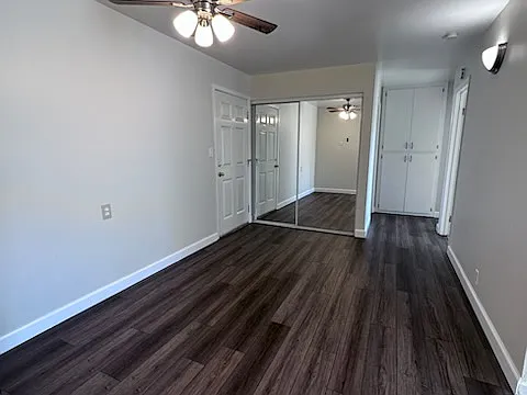 Ceiling fan in the dining area