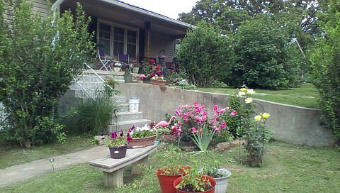 Front view of house, 