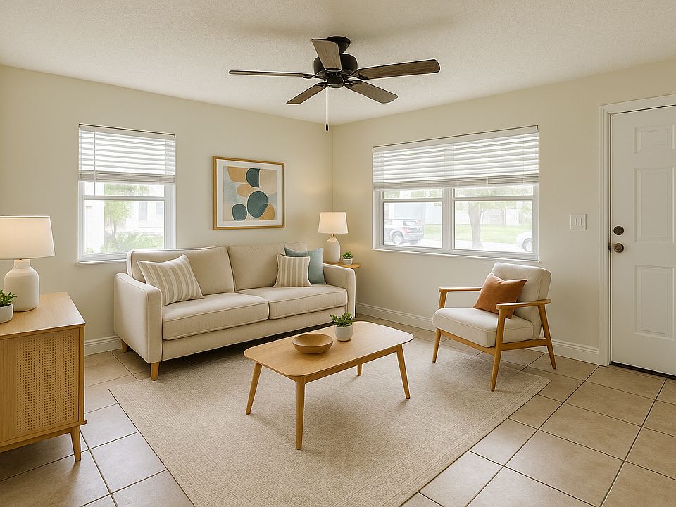 Living room with ample natural light - Rental home in St. Petersburg