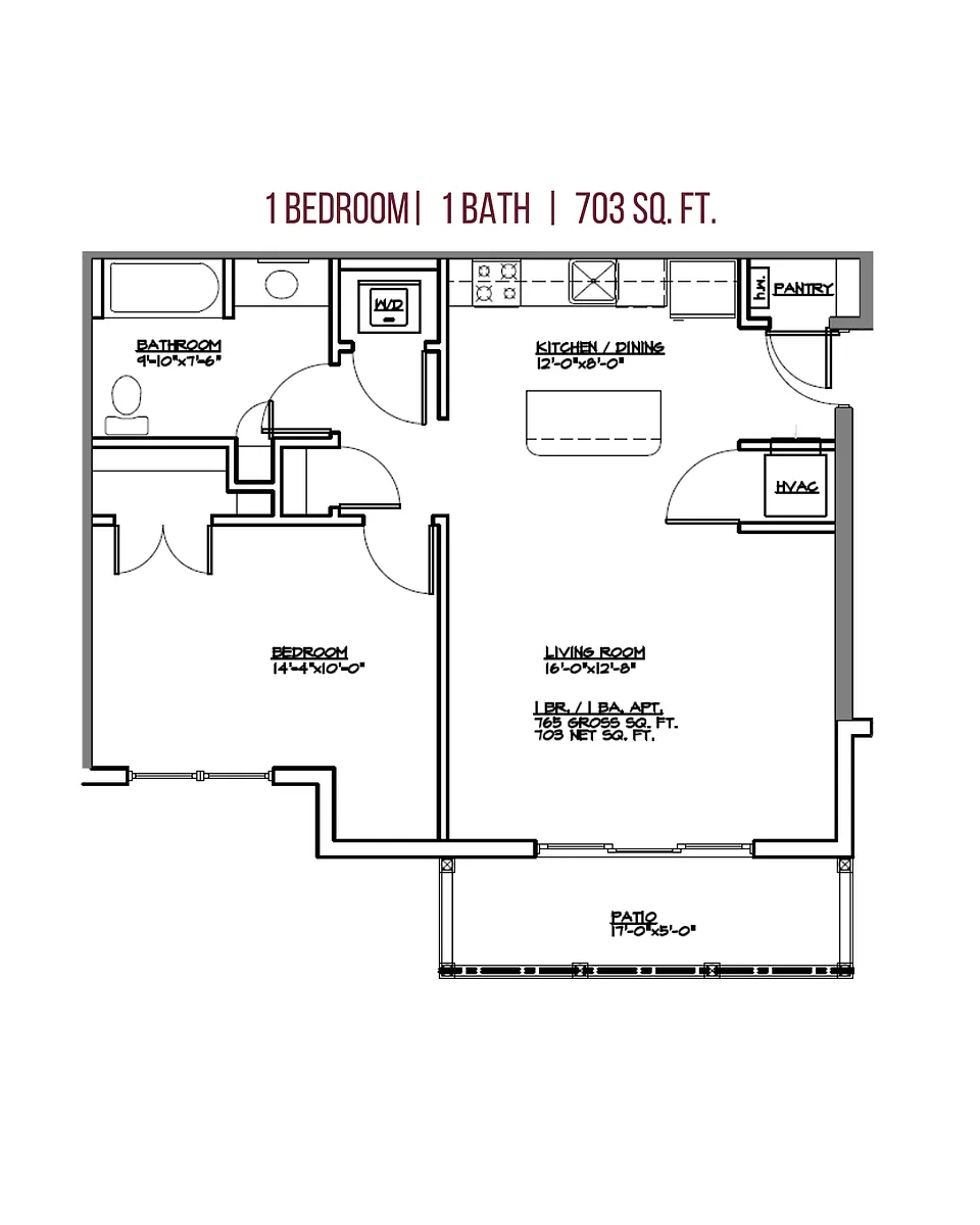 Floor plan 1 Bedroom