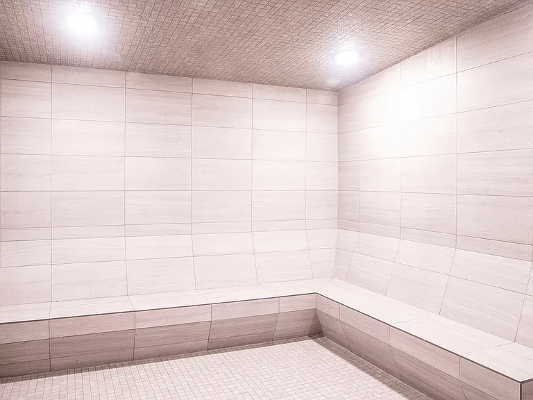 The health club is complete with a sauna room.