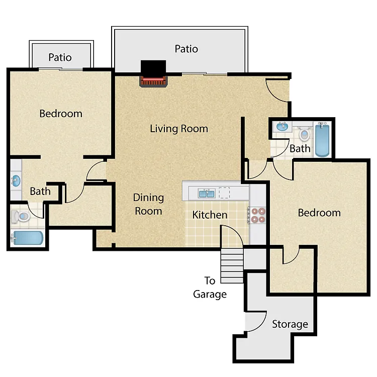 Floor plan The Gauguin