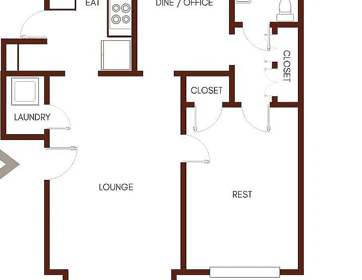Floor Plan (Huntington Arms) - Unit B2 Floor Plan (Huntington Arms) - Unit B2