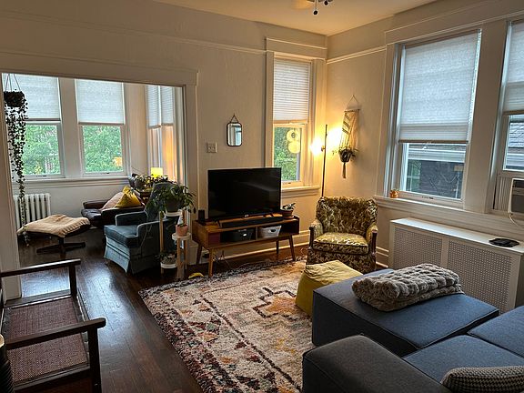 Bright living room and sunroom