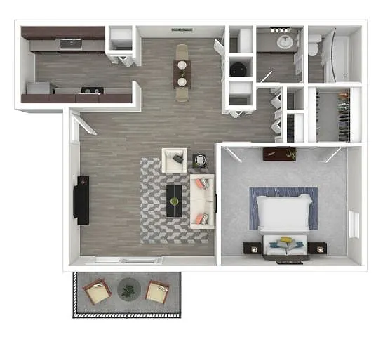 Floor plan 1 Bedroom 1 Bathroom