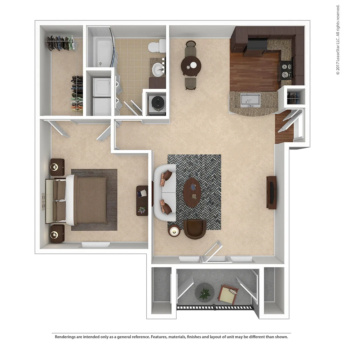 Floor plan 1 Bedroom Executive