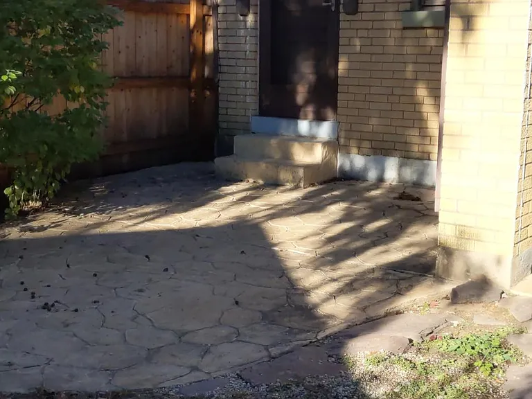 Back door on a sunny day