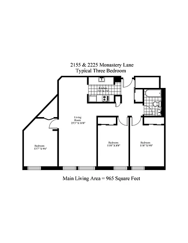 Floor plan 3 Bedrooms