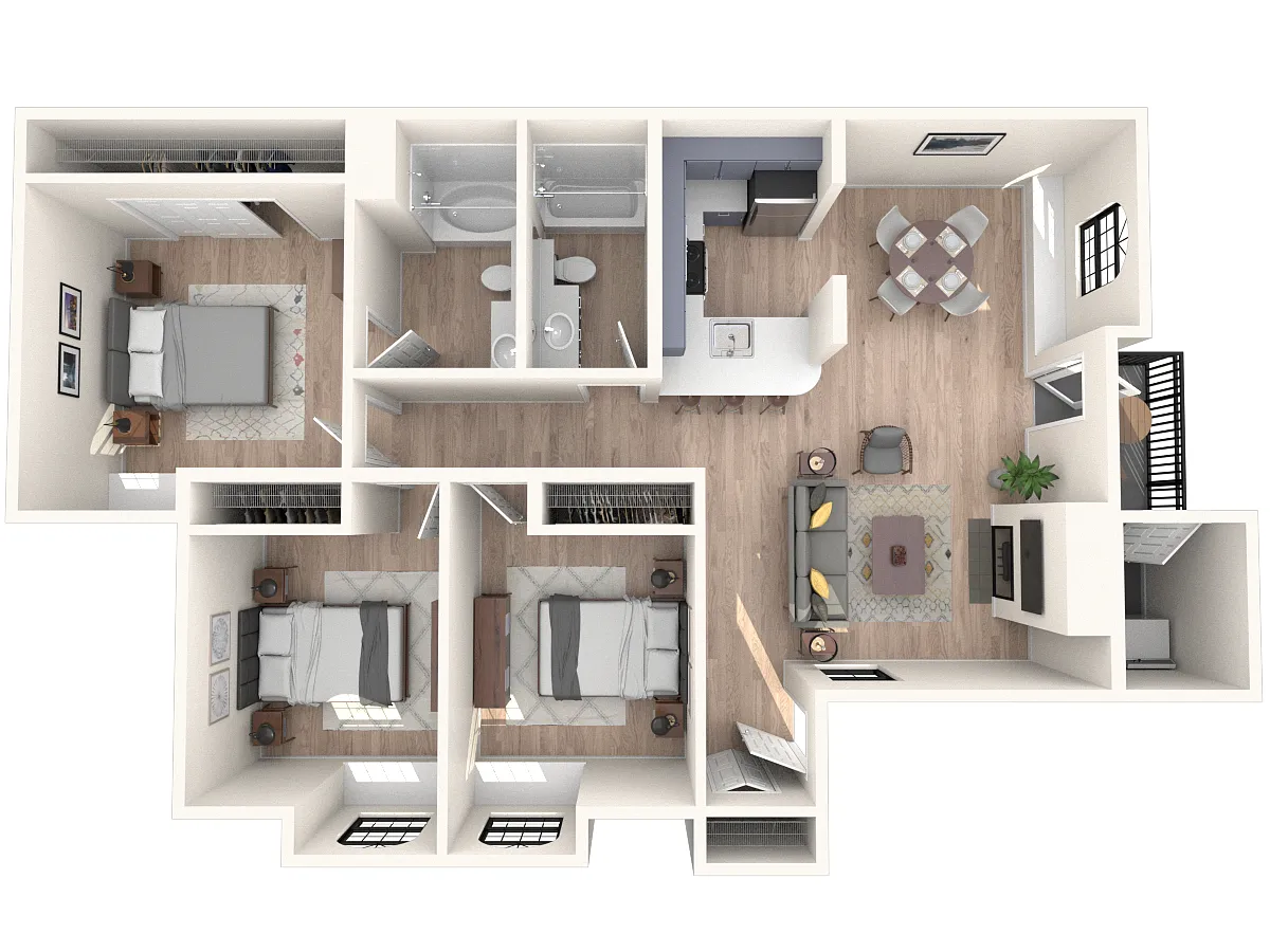 Floor plan 3x2 | Reef | Prior Reno