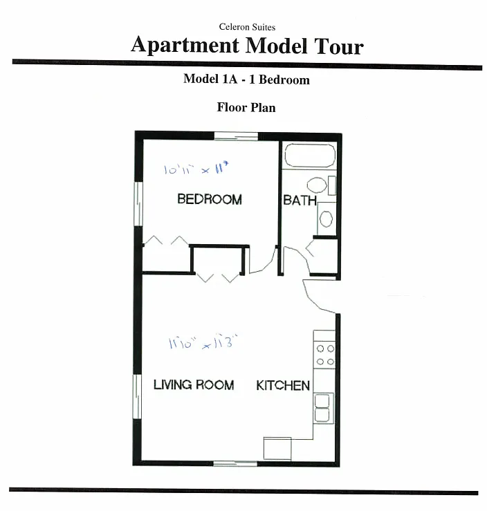 Floor plan 1 Bedroom