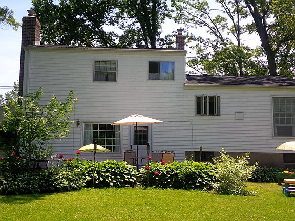 rear view with perennials 