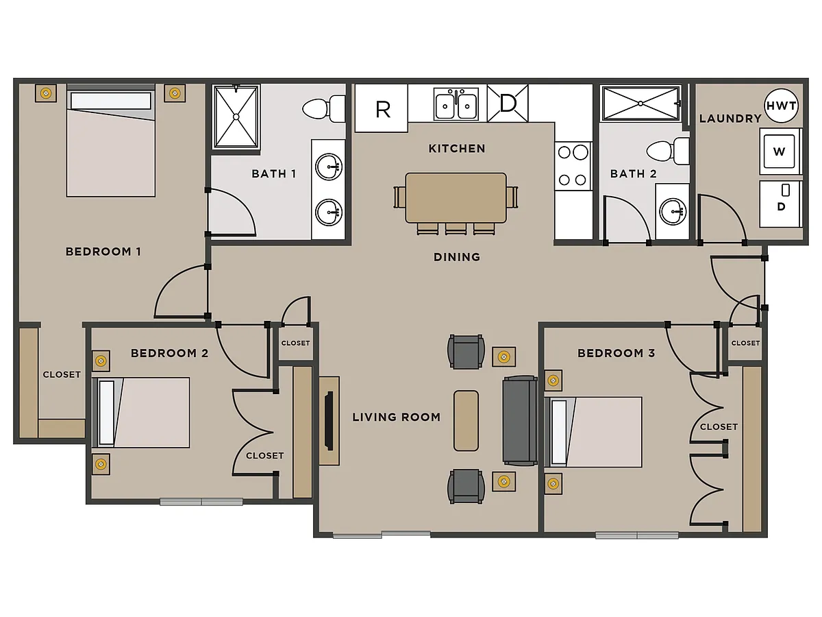Floor plan 3 bedroom