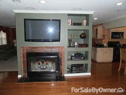 Fireplace in family room