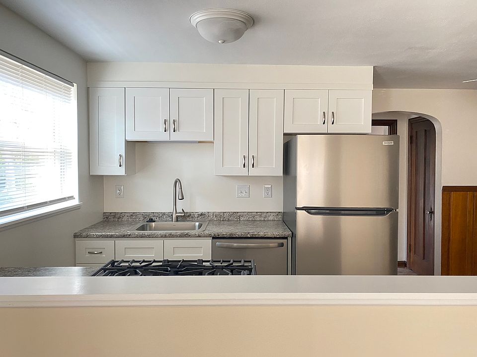 View of kitchen from living room