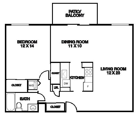 Floor plan Tower 1 | 1 Bed | A1C