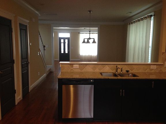 Open concept kitchen, living room, dining room